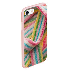 Чехол iPhone 7/8 матовый Мармеладная лента, цвет: 3D-светло-розовый — фото 2