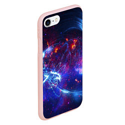 Чехол iPhone 7/8 матовый Абстрактное космическое пространство, цвет: 3D-светло-розовый — фото 2