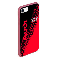 Чехол iPhone 7/8 матовый Audi, цвет: 3D-малиновый — фото 2