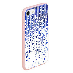 Чехол iPhone 7/8 матовый Пиксельный минималистический паттерн, цвет: 3D-светло-розовый — фото 2