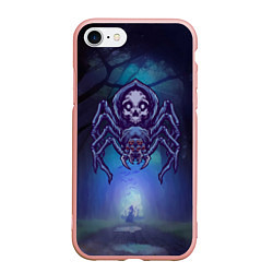 Чехол iPhone 7/8 матовый Смертельный паук, цвет: 3D-светло-розовый