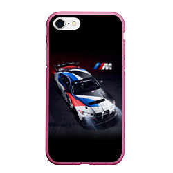 Чехол iPhone 7/8 матовый BMW M4 GT4 - M Performance - Motorsport, цвет: 3D-малиновый