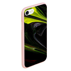 Чехол iPhone 7/8 матовый Зелёный песок в темноте, цвет: 3D-светло-розовый — фото 2