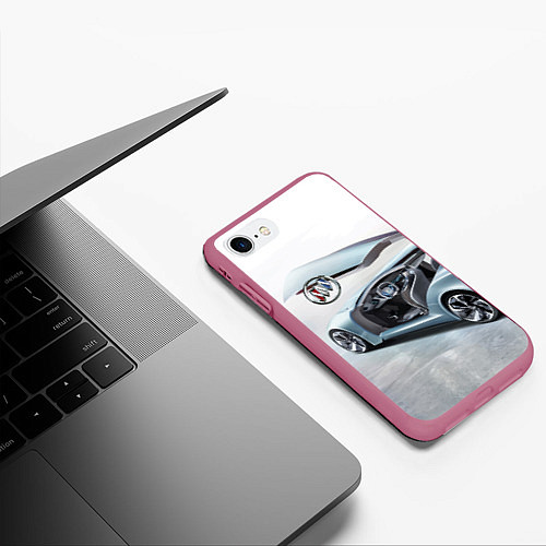 Чехол iPhone 7/8 матовый Buick Riviera Concept / 3D-Малиновый – фото 3