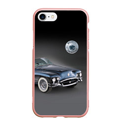 Чехол iPhone 7/8 матовый Buick Wildcat - cabriolet, цвет: 3D-светло-розовый