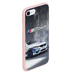 Чехол iPhone 7/8 матовый BMW M4 GT4 - racing team - motorsport, цвет: 3D-светло-розовый — фото 2