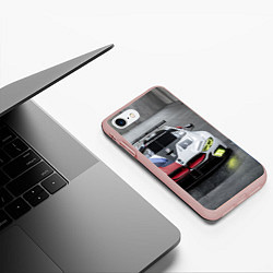 Чехол iPhone 7/8 матовый BMW M8 - M Power - Motorsport, цвет: 3D-светло-розовый — фото 2