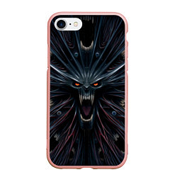 Чехол iPhone 7/8 матовый Scream alien monster, цвет: 3D-светло-розовый