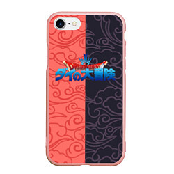 Чехол iPhone 7/8 матовый Dragon Quest asian pattern, цвет: 3D-светло-розовый