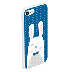 Чехол iPhone 7/8 матовый Мистер кролик, цвет: 3D-белый — фото 2