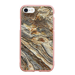 Чехол iPhone 7/8 матовый Камень stone, цвет: 3D-светло-розовый