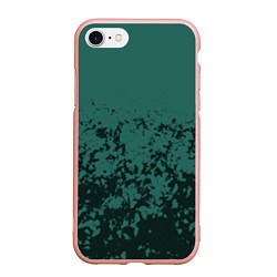 Чехол iPhone 7/8 матовый Абстрактный черно-зеленый, цвет: 3D-светло-розовый