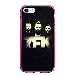 Чехол iPhone 7/8 матовый The End Is Where We Begin - Thousand Foot Krutch, цвет: 3D-малиновый