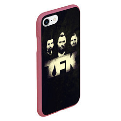 Чехол iPhone 7/8 матовый The End Is Where We Begin - Thousand Foot Krutch, цвет: 3D-малиновый — фото 2