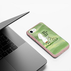 Чехол iPhone 7/8 матовый Как ни крути!, цвет: 3D-светло-розовый — фото 2