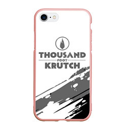 Чехол iPhone 7/8 матовый Thousand Foot Krutch логотип, цвет: 3D-светло-розовый
