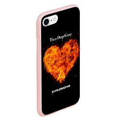 Чехол iPhone 7/8 матовый Explosions - Three Days Grace, цвет: 3D-светло-розовый — фото 2