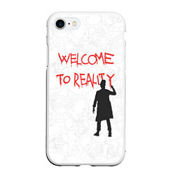 Чехол iPhone 7/8 матовый Welcome to reality, цвет: 3D-белый