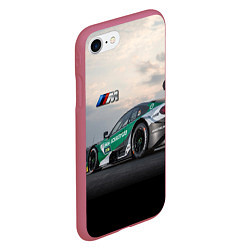 Чехол iPhone 7/8 матовый BMW M Power - Racing team - Motorsport, цвет: 3D-малиновый — фото 2