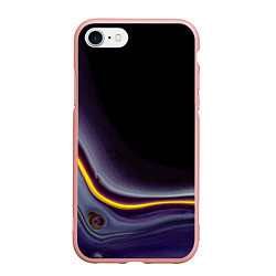 Чехол iPhone 7/8 матовый Фиолетовые краски во тьме, цвет: 3D-светло-розовый