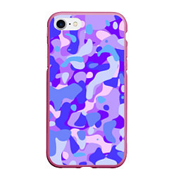 Чехол iPhone 7/8 матовый Ультрафиолетовая абстракция, цвет: 3D-малиновый