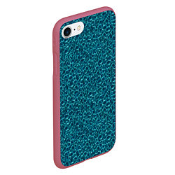 Чехол iPhone 7/8 матовый Водяные волны - паттерн, цвет: 3D-малиновый — фото 2