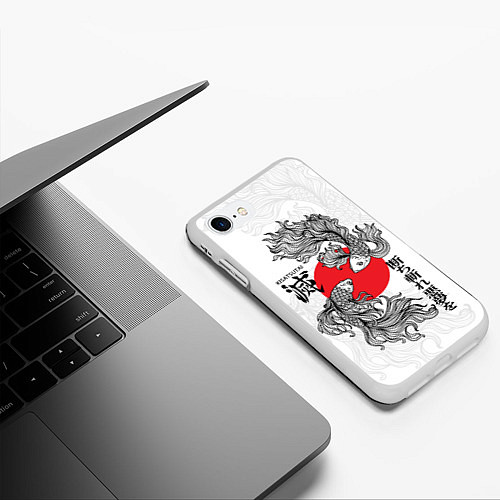 Чехол iPhone 7/8 матовый Истребители демонов - бойцовые петушки / 3D-Белый – фото 3