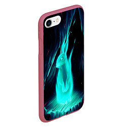 Чехол iPhone 7/8 матовый Водяной Кроль, цвет: 3D-малиновый — фото 2