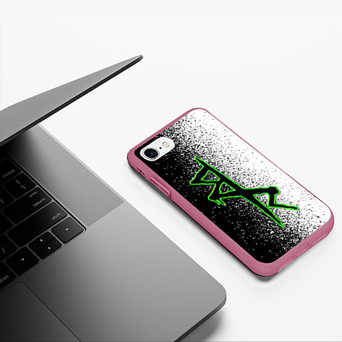 Чехол iPhone 7/8 матовый Нетраннеры: Логотип / 3D-Малиновый – фото 3