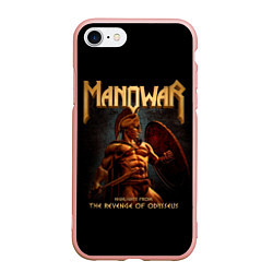 Чехол iPhone 7/8 матовый Manowar rock, цвет: 3D-светло-розовый