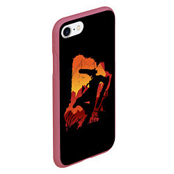 Чехол iPhone 7/8 матовый Силуэт Дэнзи и Потиты, цвет: 3D-малиновый — фото 2