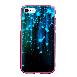 Чехол iPhone 7/8 матовый Space - starfall, цвет: 3D-малиновый