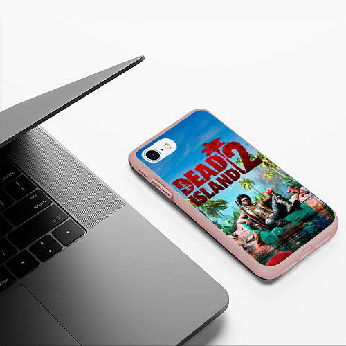Чехол iPhone 7/8 матовый Dead island two / 3D-Светло-розовый – фото 3