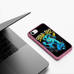 Чехол iPhone 7/8 матовый Blink 182 rabbit, цвет: 3D-малиновый — фото 2