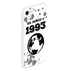 Чехол iPhone 7/8 матовый На Земле с 1993: краска на светлом, цвет: 3D-белый — фото 2