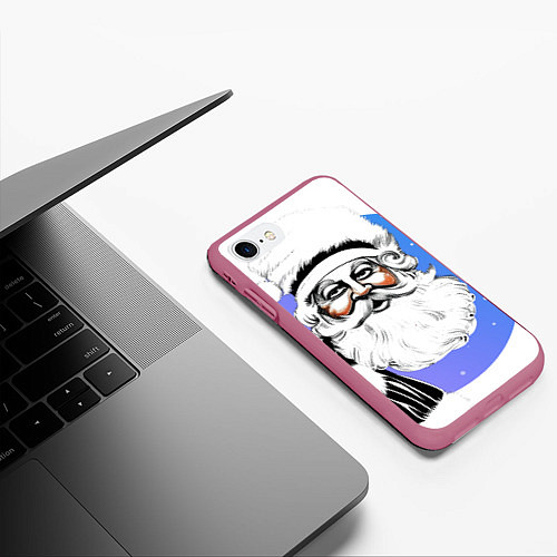 Чехол iPhone 7/8 матовый Скоро праздник / 3D-Малиновый – фото 3