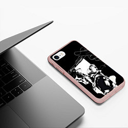 Чехол iPhone 7/8 матовый Easy revenge - Человек бензопила, цвет: 3D-светло-розовый — фото 2