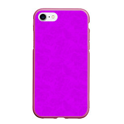 Чехол iPhone 7/8 матовый Неоновый розово-сиреневый текстурированный, цвет: 3D-малиновый