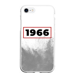Чехол iPhone 7/8 матовый 1966 - в красной рамке на светлом, цвет: 3D-белый
