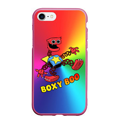 Чехол iPhone 7/8 матовый Project Playtime: Boxy Boo, цвет: 3D-малиновый