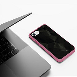 Чехол iPhone 7/8 матовый Эффект мятой бумаги, цвет: 3D-малиновый — фото 2