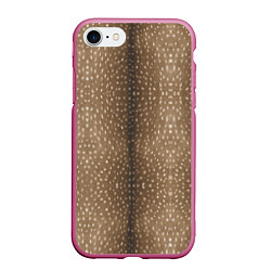 Чехол iPhone 7/8 матовый Текстура шкуры пятнистого оленя, цвет: 3D-малиновый