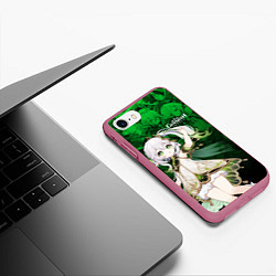 Чехол iPhone 7/8 матовый Nahida Genshin, цвет: 3D-малиновый — фото 2
