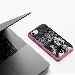 Чехол iPhone 7/8 матовый Whitesnake - stand of Enrico Pucci - Jojo, цвет: 3D-малиновый — фото 2