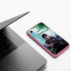 Чехол iPhone 7/8 матовый Wednesday poster, цвет: 3D-малиновый — фото 2
