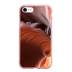 Чехол iPhone 7/8 матовый Изогнутые натуральные стены цвета, цвет: 3D-светло-розовый