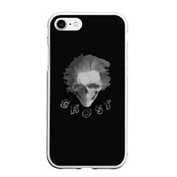 Чехол iPhone 7/8 матовый Ghost skull, цвет: 3D-белый