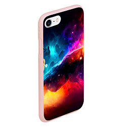 Чехол iPhone 7/8 матовый Космос, созданный нейросетью, цвет: 3D-светло-розовый — фото 2