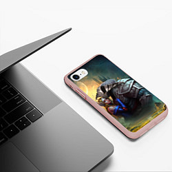 Чехол iPhone 7/8 матовый Sven and Crystal Maiden, цвет: 3D-светло-розовый — фото 2