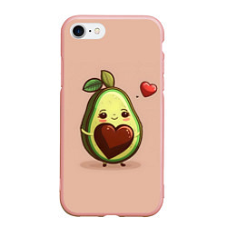 Чехол iPhone 7/8 матовый Влюбленная авокадо - парные, цвет: 3D-светло-розовый